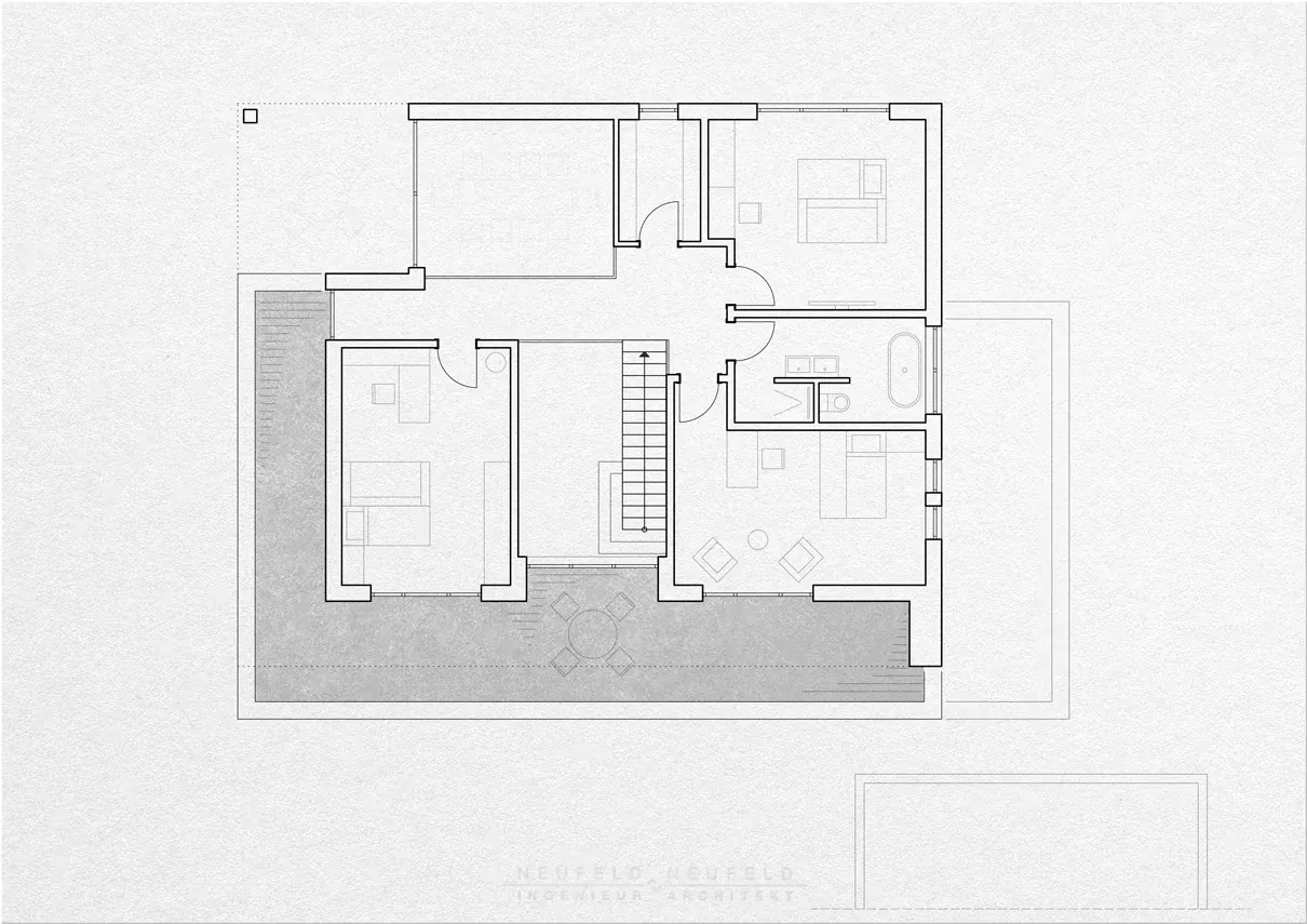 Grundriss Obergeschoss – Einfamilienhaus ES19, Planung Neufeld & Neufeld