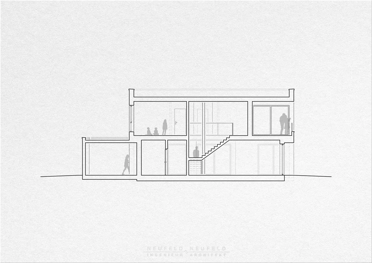 Schnitt – Einfamilienhaus HD21, Planung Neufeld & Neufeld