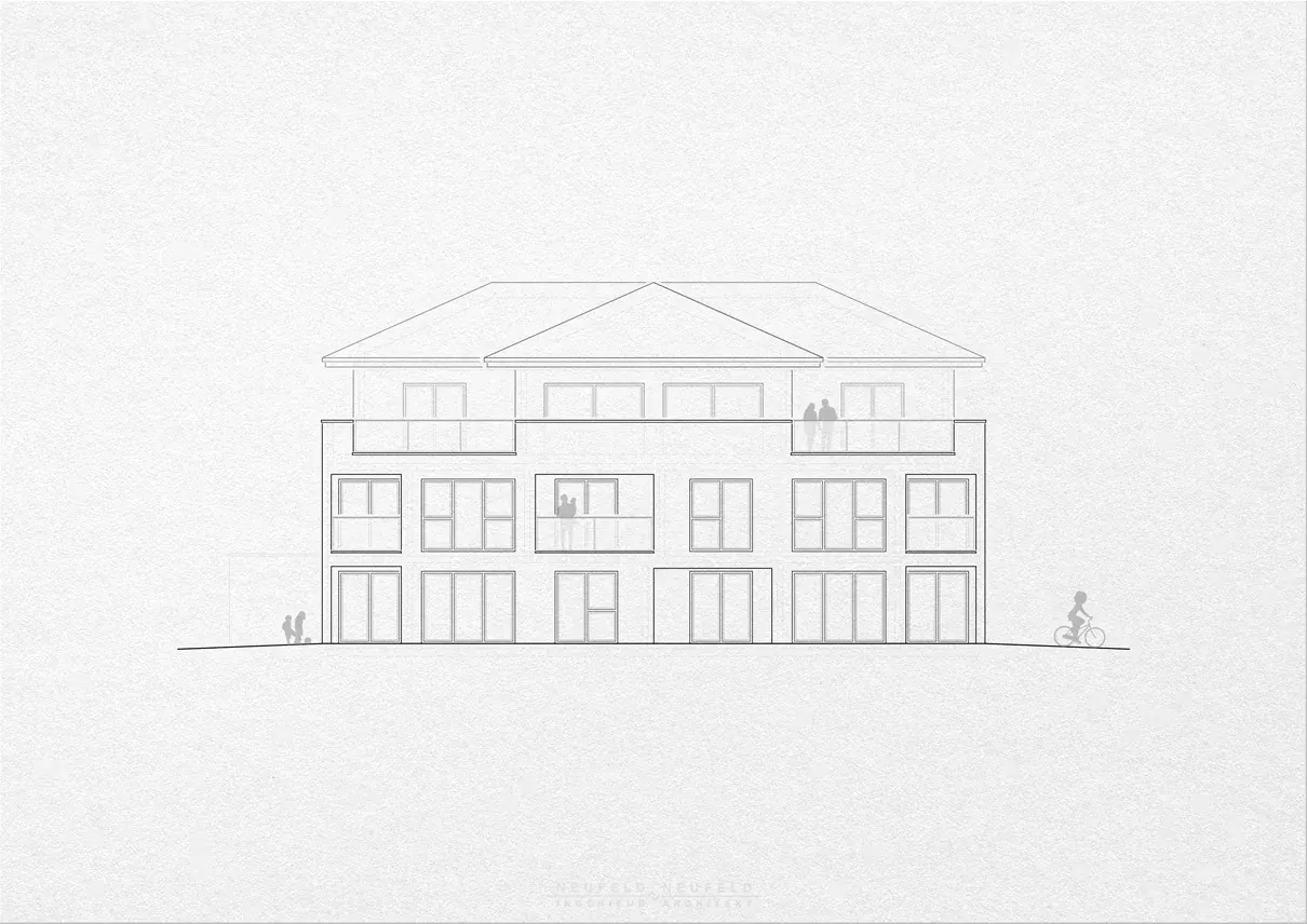 Ansicht – Mehrfamilienhaus KR19, Planung Neufeld & Neufeld
