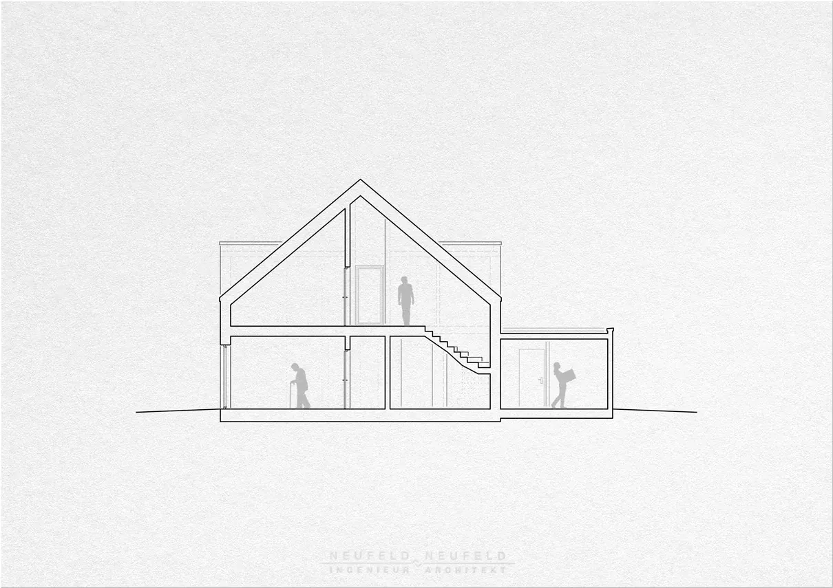 Schnitt – Einfamilienhaus PL20, Planung Neufeld & Neufeld