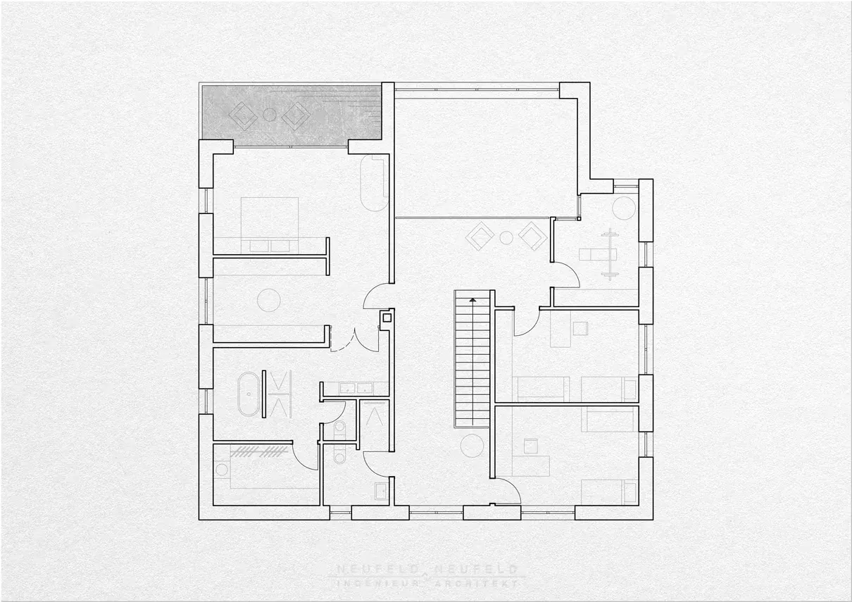 Grundriss Obergeschoss – Einfamilienhaus VT21, Planung Neufeld & Neufeld