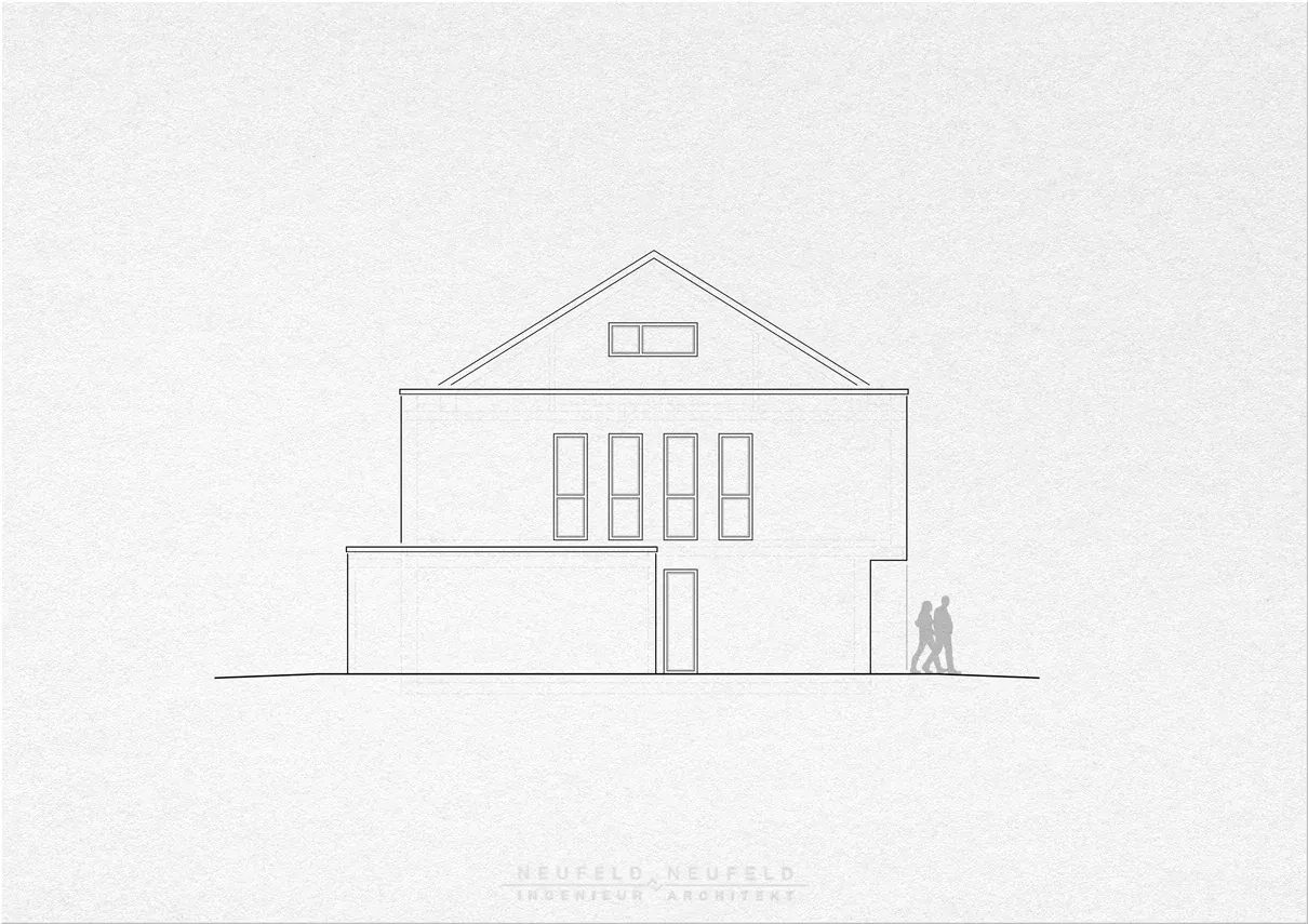 Ansicht – Doppelhaus ZW18, Planung Neufeld & Neufeld